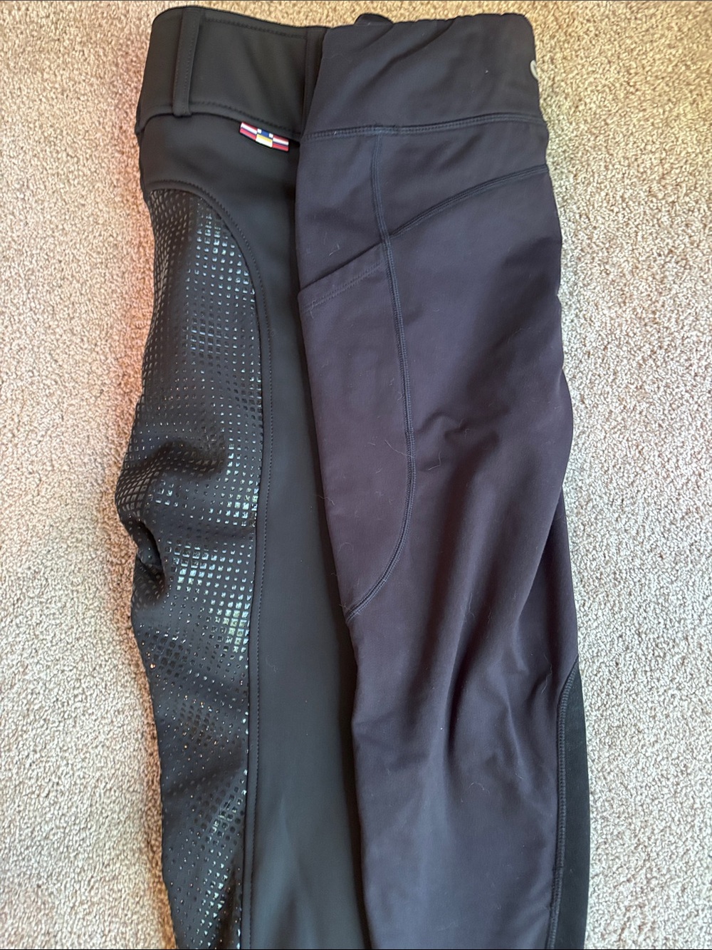 Women's Black Performance Riding Tights - Set - Picture 5 of 5